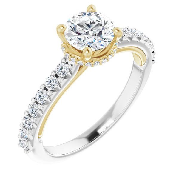 Hidden Halo-Style Engagement Ring