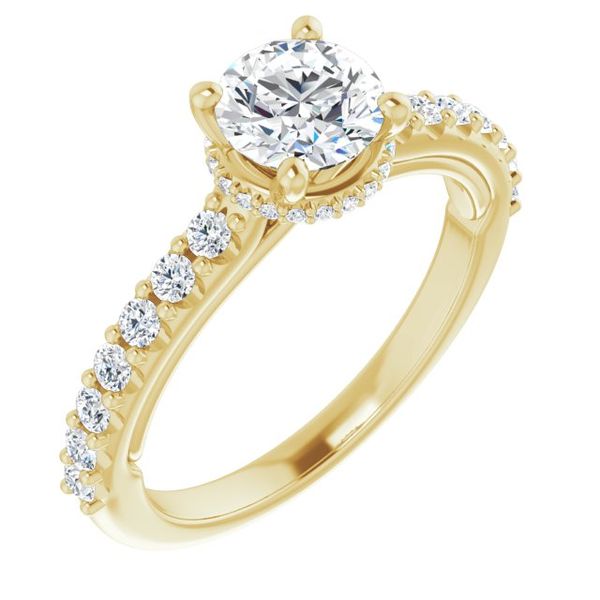 Hidden Halo-Style Engagement Ring