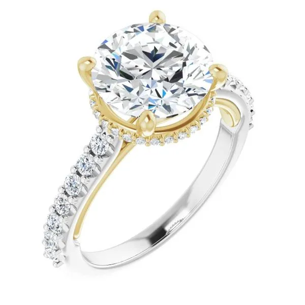 Hidden Halo-Style Engagement Ring