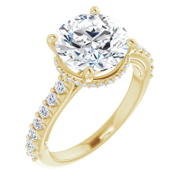 Hidden Halo-Style Engagement Ring