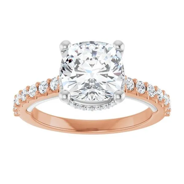 Hidden Halo-Style Engagement Ring Image 3 Ask Design Jewelers Olean, NY