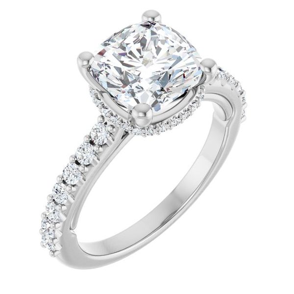 Hidden Halo-Style Engagement Ring