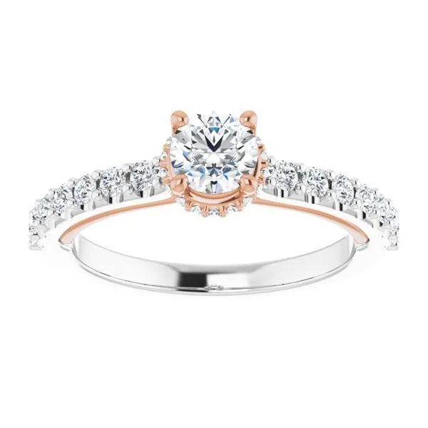 Hidden Halo-Style Engagement Ring Image 3 Ask Design Jewelers Olean, NY