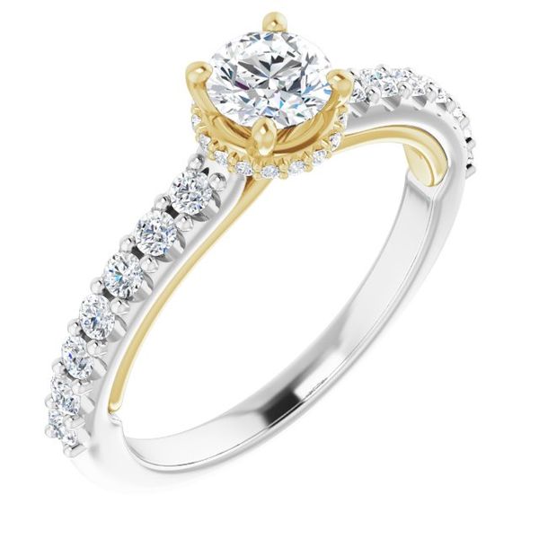 Hidden Halo-Style Engagement Ring