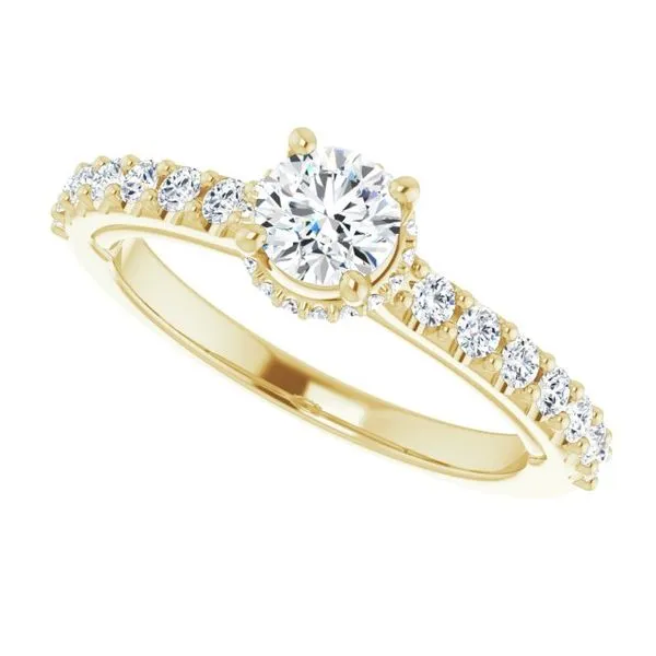 Hidden Halo-Style Engagement Ring Image 5 Berilian Jewelers Folsom, CA