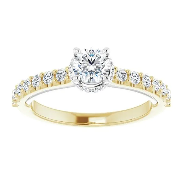 Hidden Halo-Style Engagement Ring Image 3 House of Silva Wooster, OH