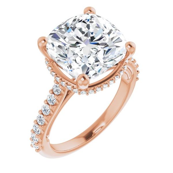 Hidden Halo-Style Engagement Ring