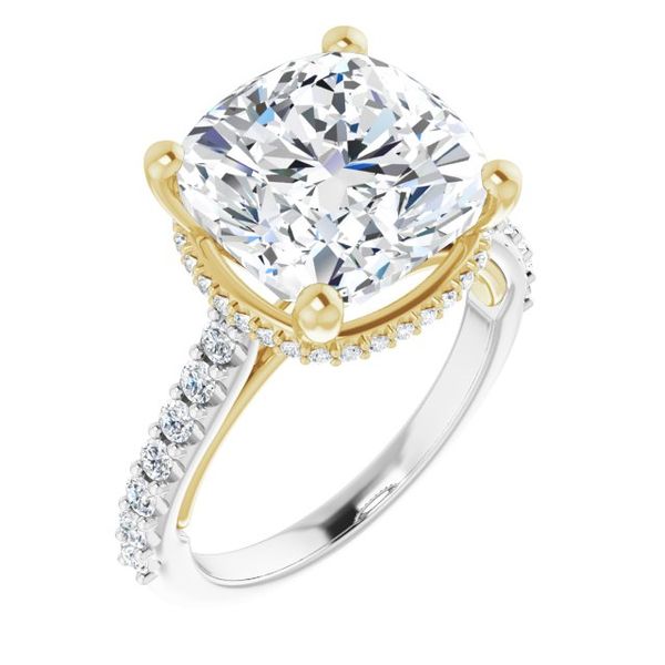 Hidden Halo-Style Engagement Ring