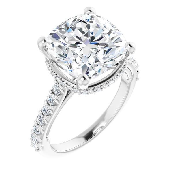 Hidden Halo-Style Engagement Ring