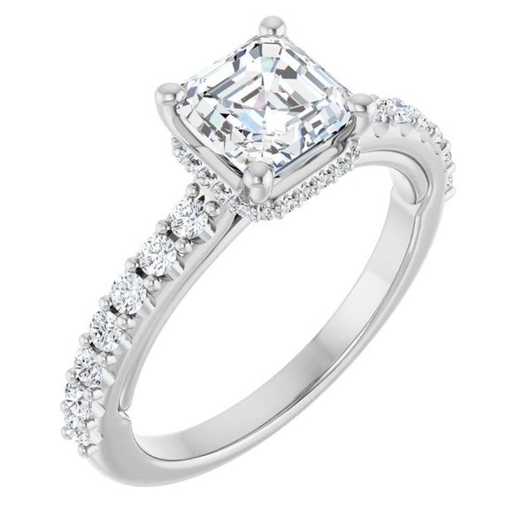 Hidden Halo-Style Engagement Ring