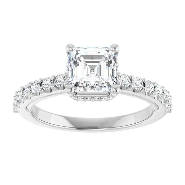 Hidden Halo-Style Engagement Ring Image 3 Berilian Jewelers Folsom, CA