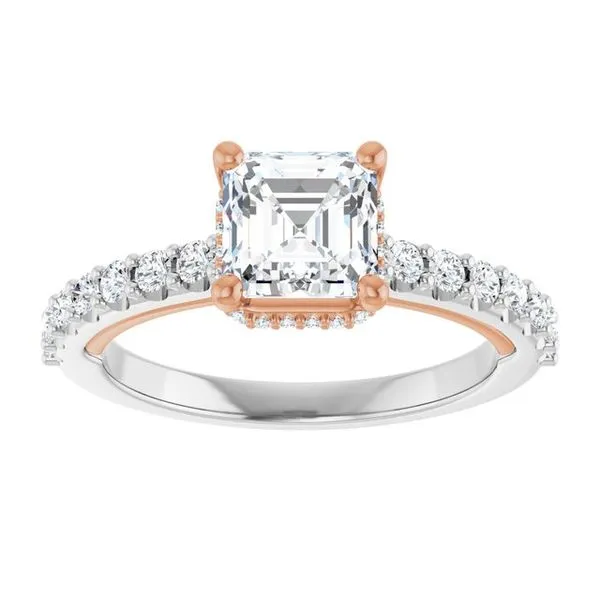 Hidden Halo-Style Engagement Ring Image 3 Ask Design Jewelers Olean, NY