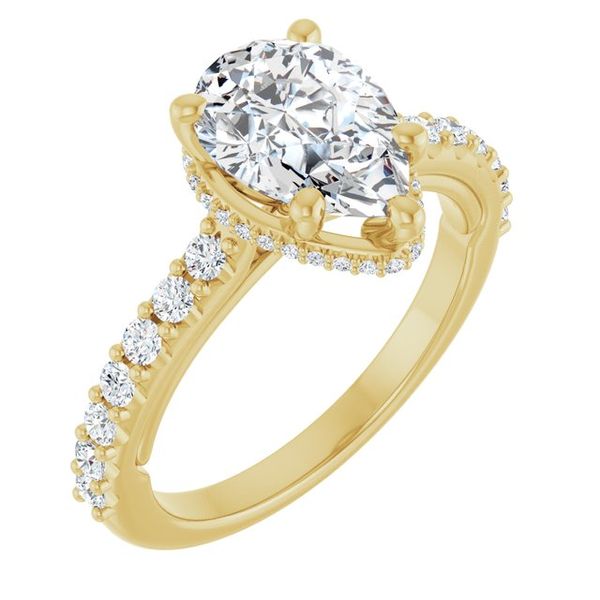 Hidden Halo-Style Engagement Ring