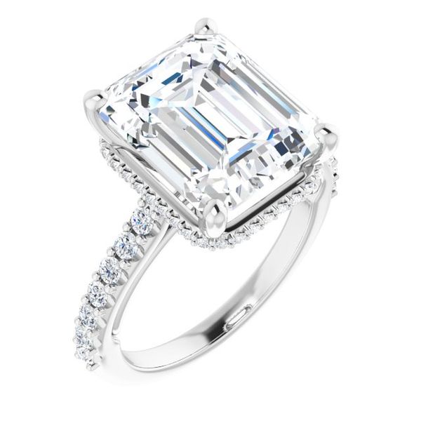 Hidden Halo-Style Engagement Ring
