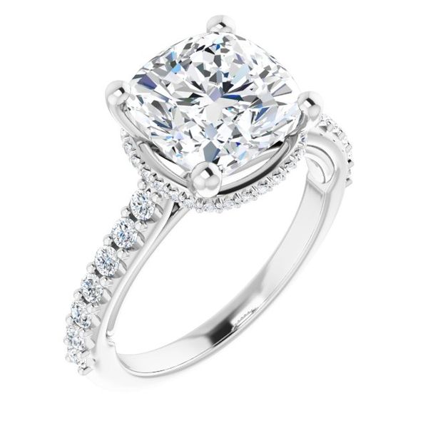 Hidden Halo-Style Engagement Ring