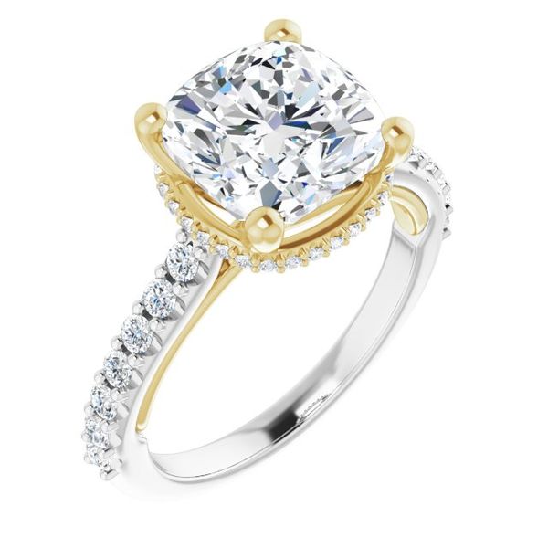 Hidden Halo-Style Engagement Ring