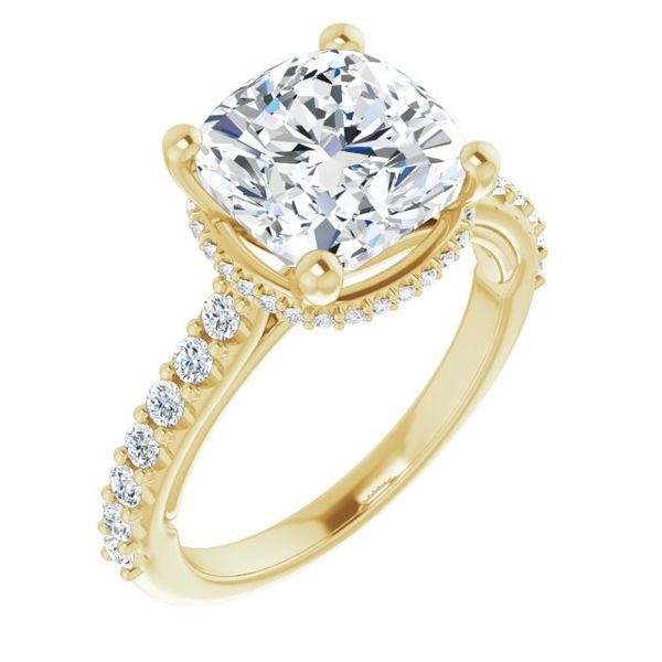 Hidden Halo-Style Engagement Ring