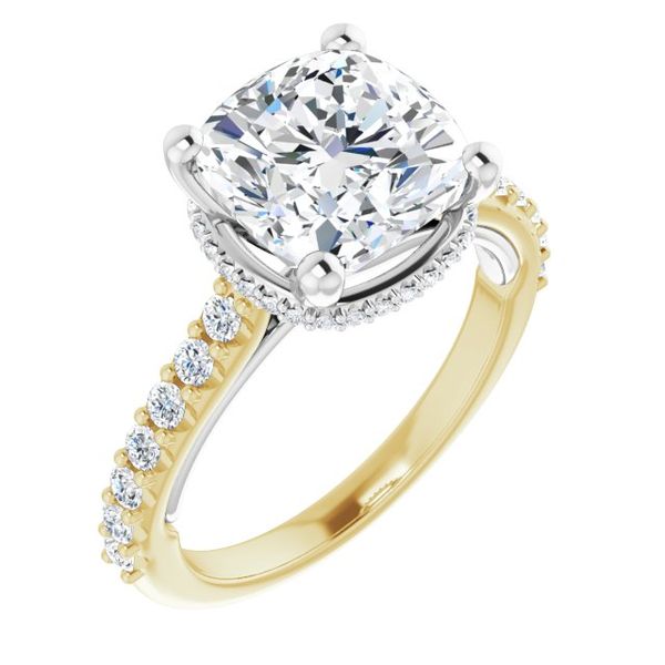 Hidden Halo-Style Engagement Ring