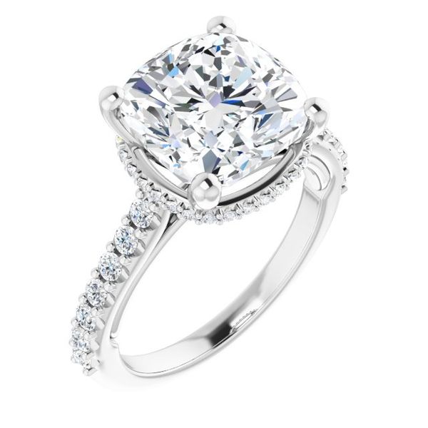 Hidden Halo-Style Engagement Ring