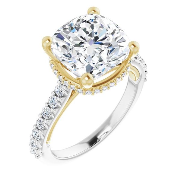 Hidden Halo-Style Engagement Ring