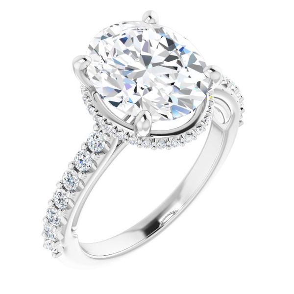 Hidden Halo-Style Engagement Ring