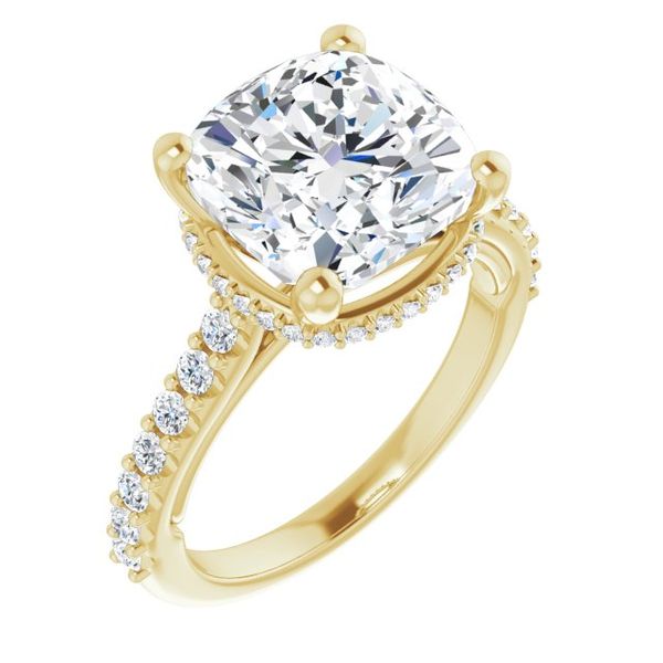 Hidden Halo-Style Engagement Ring