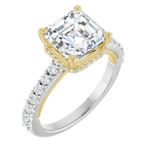 Hidden Halo-Style Engagement Ring