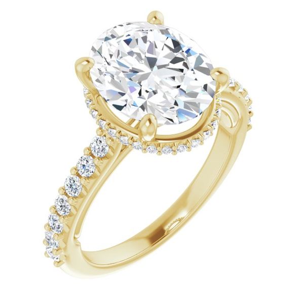 Hidden Halo-Style Engagement Ring