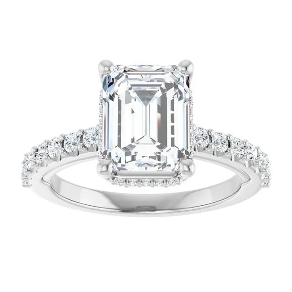 Hidden Halo-Style Engagement Ring Image 3 Clater Jewelers Louisville, KY