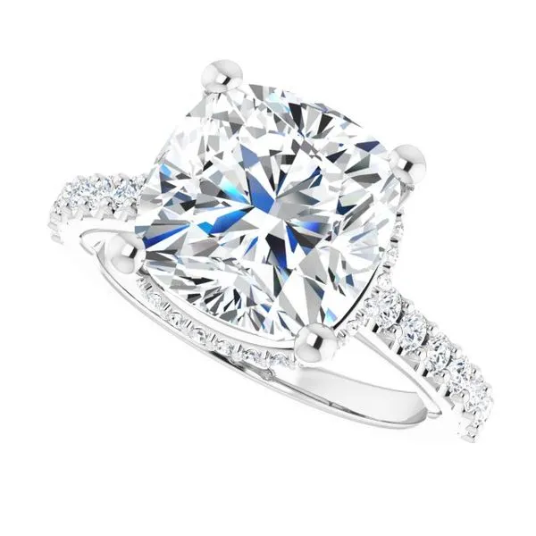 Hidden Halo-Style Engagement Ring Image 5 House of Silva Wooster, OH