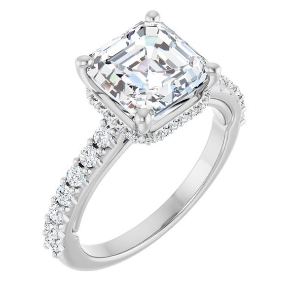 Hidden Halo-Style Engagement Ring