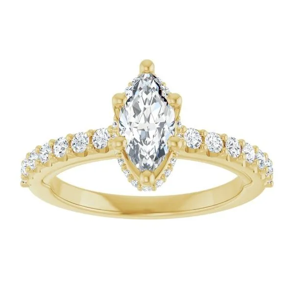 Hidden Halo-Style Engagement Ring Image 3 Clater Jewelers Louisville, KY
