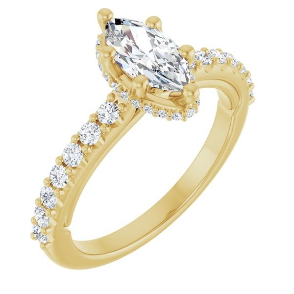 Hidden Halo-Style Engagement Ring