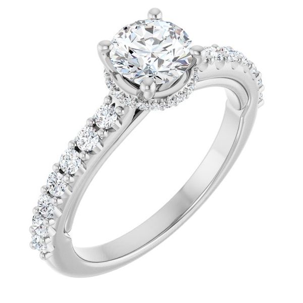 Hidden Halo-Style Engagement Ring
