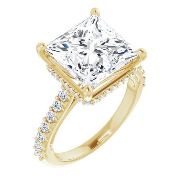 Hidden Halo-Style Engagement Ring