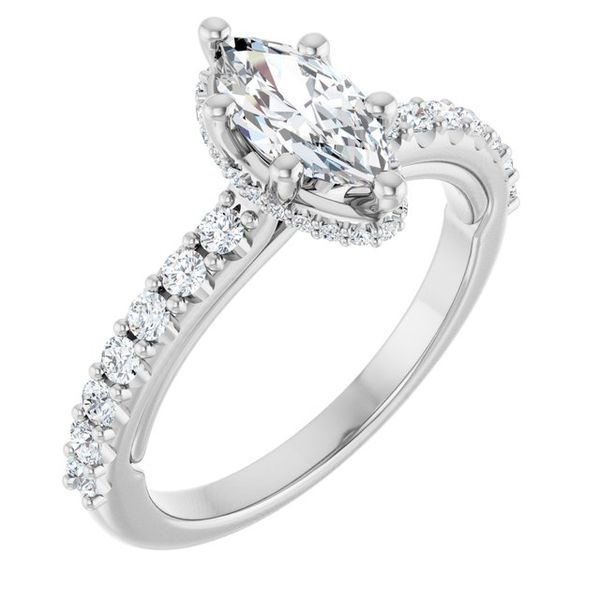 Hidden Halo-Style Engagement Ring