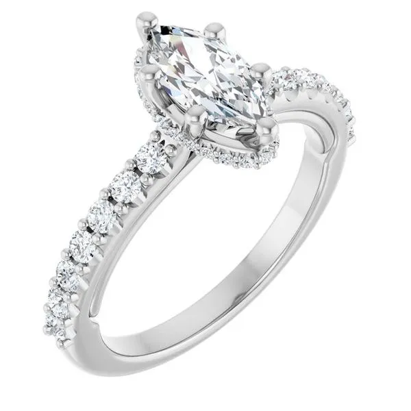 Hidden Halo-Style Engagement Ring Arezzo Jewelers Elmwood Park, IL
