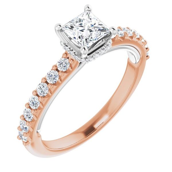 Hidden Halo-Style Engagement Ring