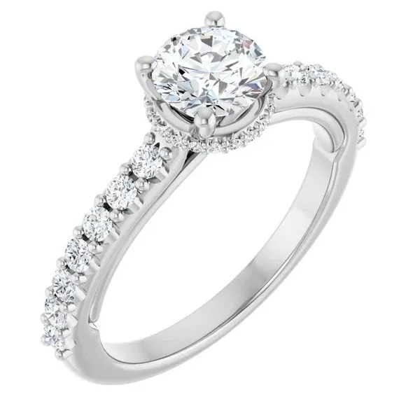 Hidden Halo-Style Engagement Ring
