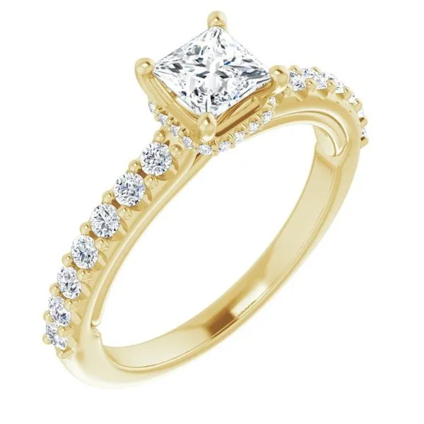 Hidden Halo-Style Engagement Ring