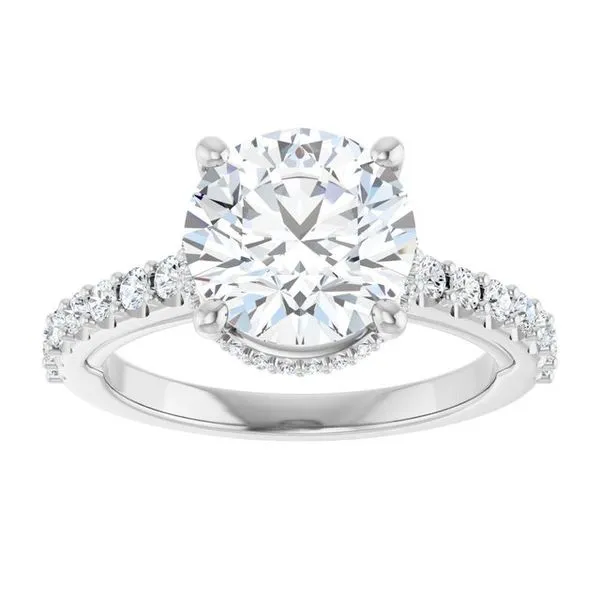 Hidden Halo-Style Engagement Ring Image 3 Clater Jewelers Louisville, KY