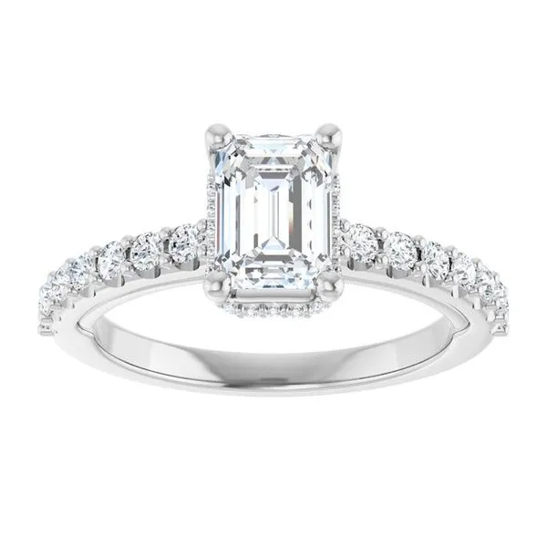 Hidden Halo-Style Engagement Ring Image 3 Clater Jewelers Louisville, KY