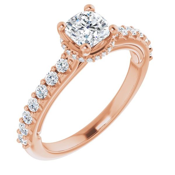 Hidden Halo-Style Engagement Ring