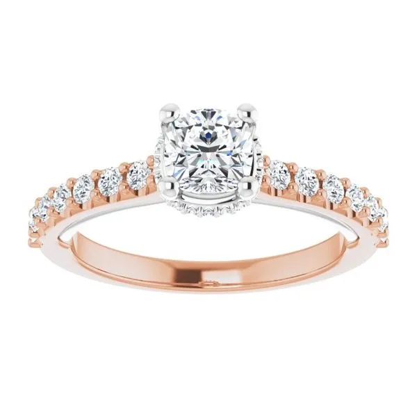 Hidden Halo-Style Engagement Ring Image 3 House of Silva Wooster, OH