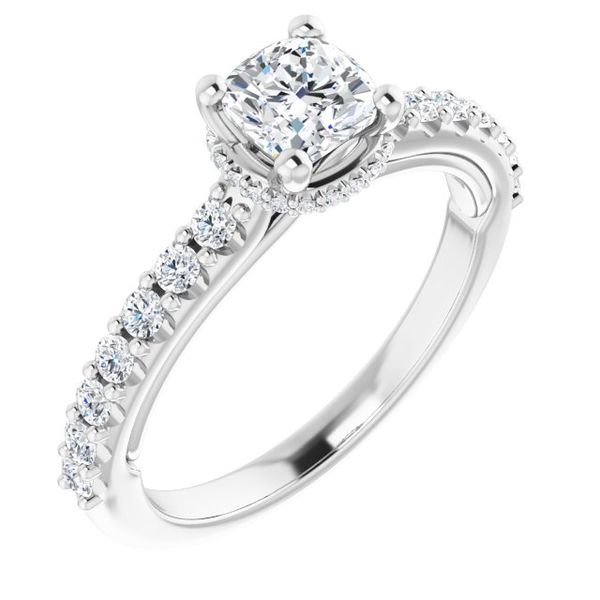 Hidden Halo-Style Engagement Ring