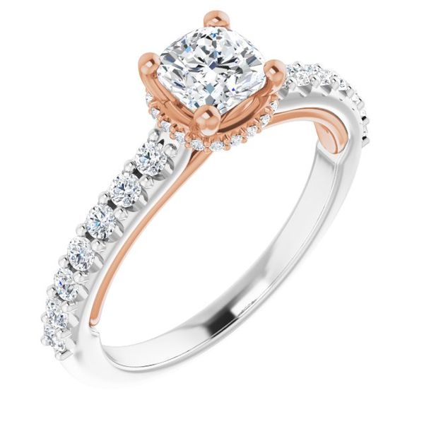 Hidden Halo-Style Engagement Ring