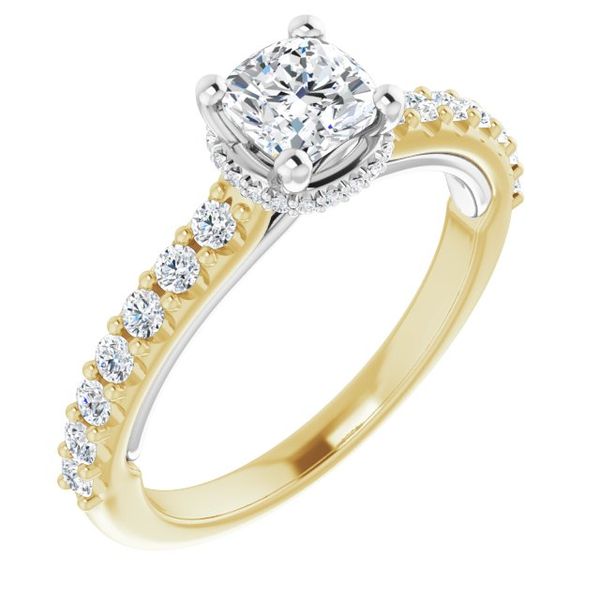 Hidden Halo-Style Engagement Ring