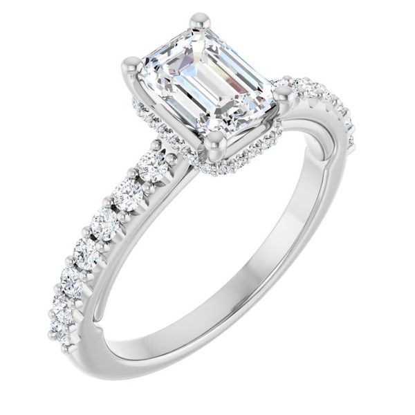 Hidden Halo-Style Engagement Ring