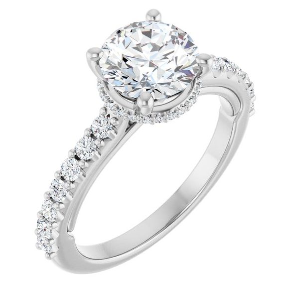 Hidden Halo-Style Engagement Ring