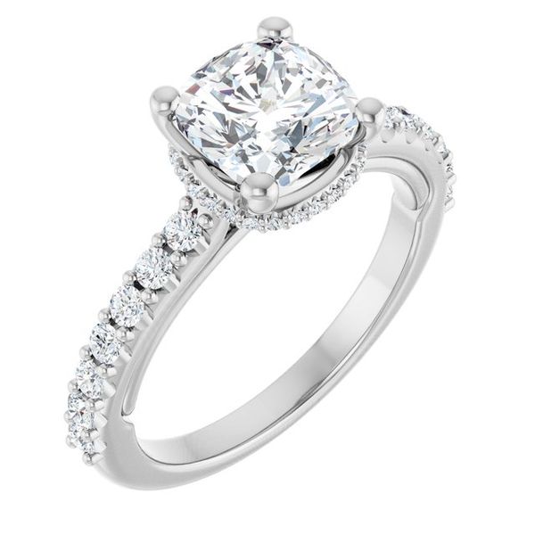 Hidden Halo-Style Engagement Ring